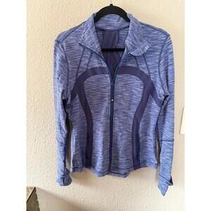 Lululemon full zip define jacket purple/blue size 12. Older style and some minor